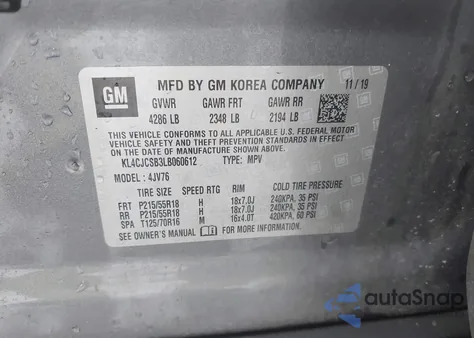 2020 Buick Encore Fwd Essence from USA, damaged, VIN KL4CJCSB3LB060612